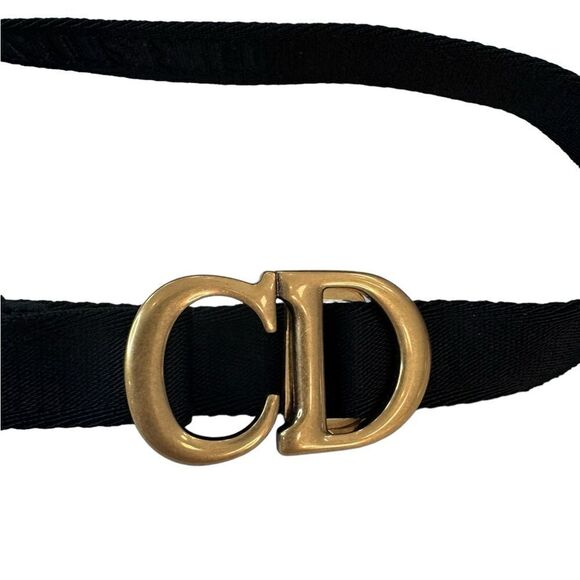Christian Dior Canvas Jacquard Saddle Belt 80 - Picture 3 of 3